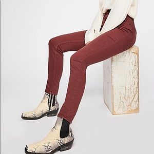 Free People Red Mocha Jegging High Waist